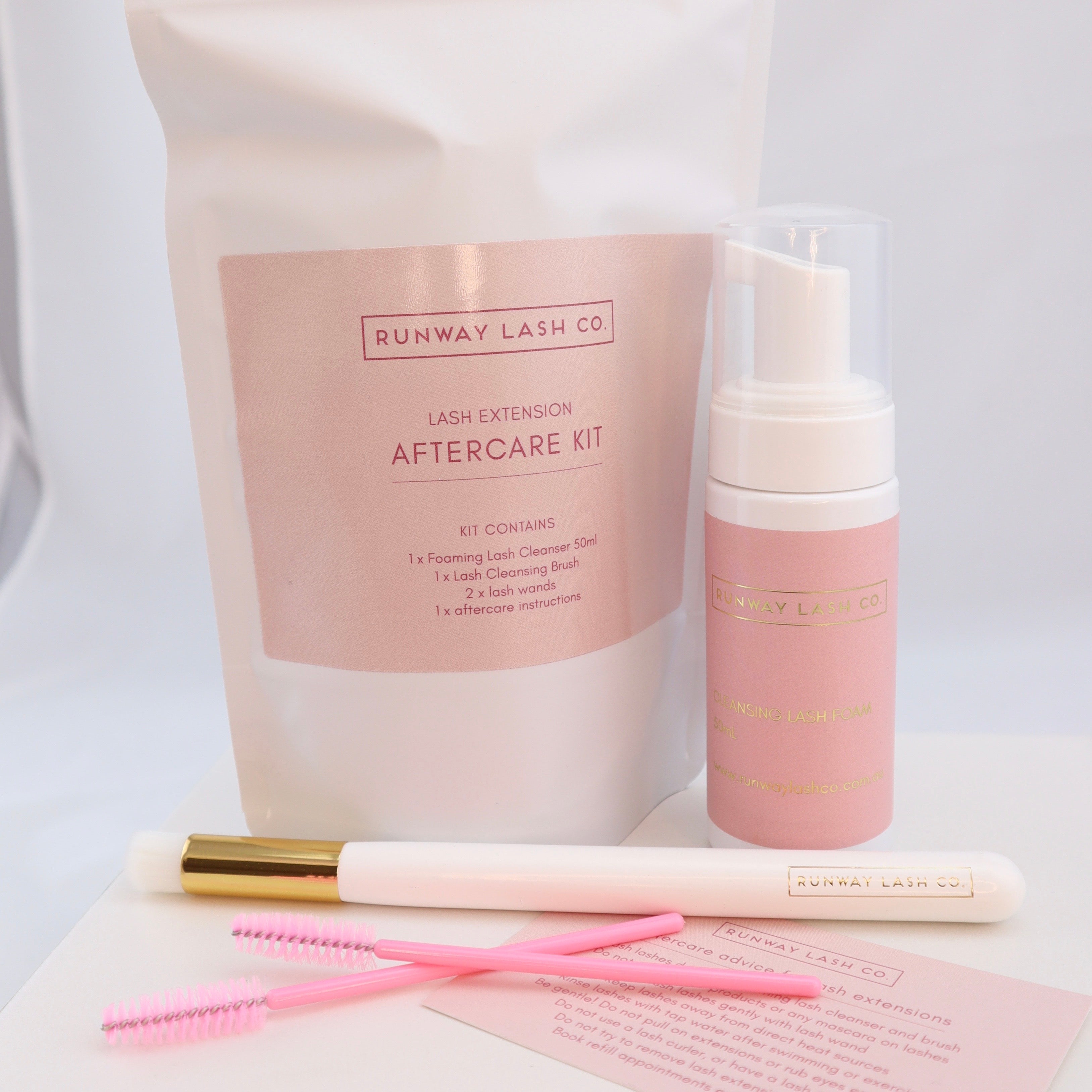 Eyelash extension aftercare kit