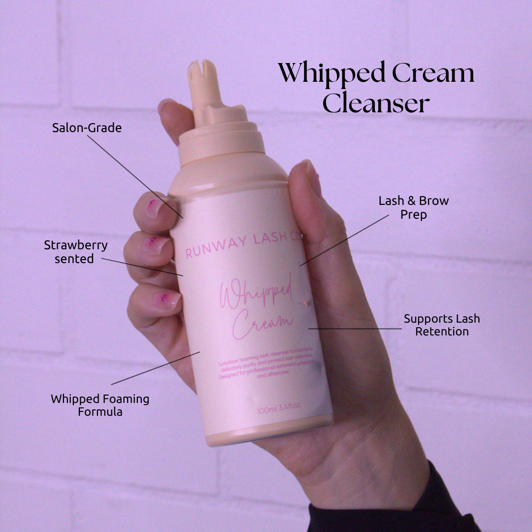Whipped cream Lash + Brow cleanser