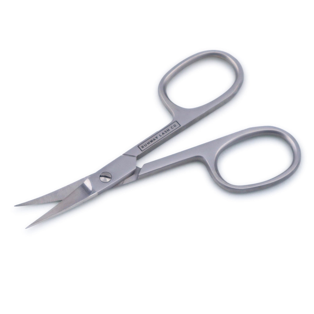 curved tip lash and brow scissors